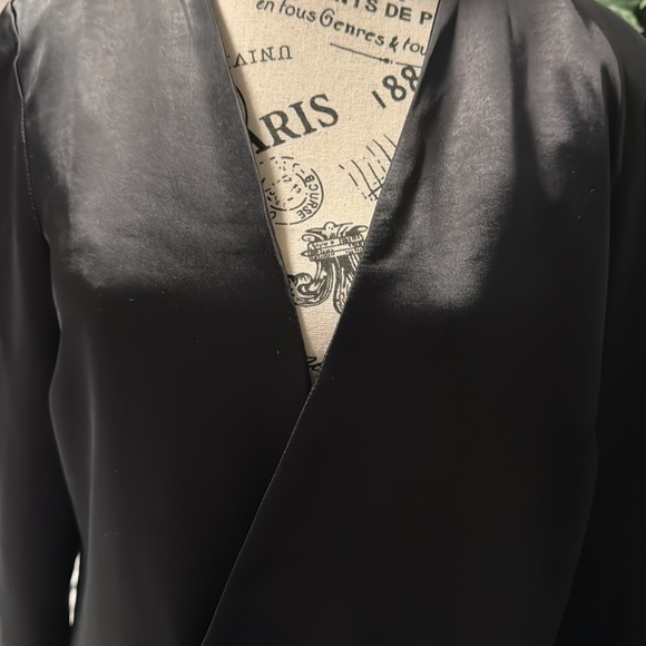 Lulu’s Sleek Surprise Black Satin Double Breasted Blazer Dress - Picture 7 of 11